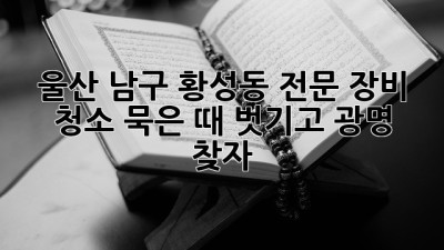 울산 남구 황성동 전문 장비 청소🧹✨: 묵은 때 벗기고 광명 찾자!